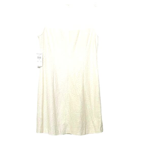 AMERICAN LIVING SLEEVELESS A-LINE MIDI DRESS, WOMENS-16-IVORY GOLDTONE LACE, NWT - Picture 5 of 12